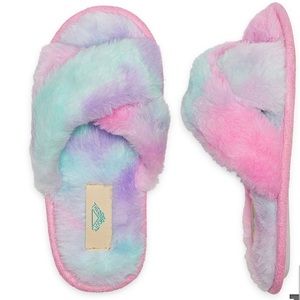 Rainbow girls slip-on slippers